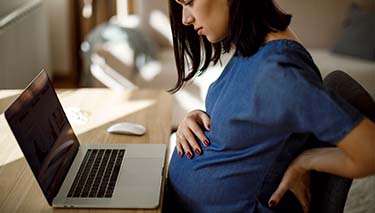 Baby pushing on pelvis